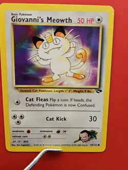 Pokemon TCG Giovanni's Meowth Gym Challenge 1st Edition Common Card 74/132 - Image 1