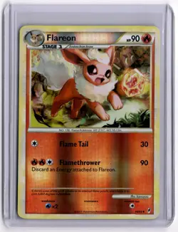 Flareon 44/95 Call of Legends Reverse Holo Uncommon Pokemon Card - LP - Image 1