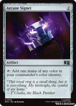 MTG Arcane Signet Card #0194 Commander: Marvel Super Heroes NM Magic - Image 1