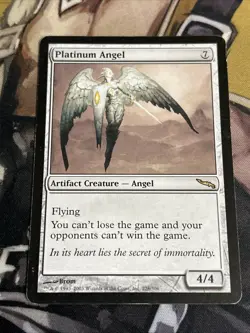 MTG Magic the Gathering Platinum Angel Moderately Played - Image 1