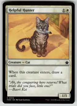 Helpful Hunter Common Foundations 16 MTG Near Mint 2024 - Image 1