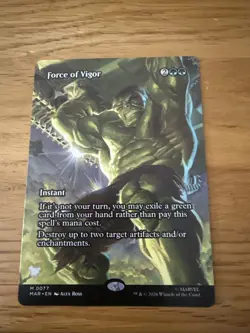 Force of Vigor (Borderless) 0077 - Marvel Super Heroes - MTG NM - Image 1