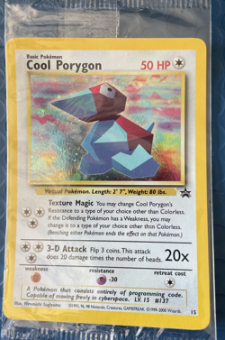 Pokemon Card Cool Porygon 15 Holo SEALED Black Star Promo Nintendo WOTC NM - Image 1