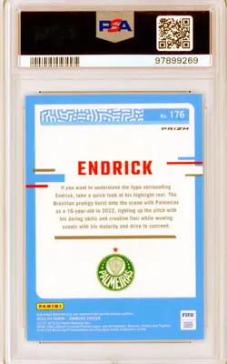 Endrick 2023-24 Donruss #176 Optic Holo Rookie Brazil Real Madrid RC PSA 10 - Image 2