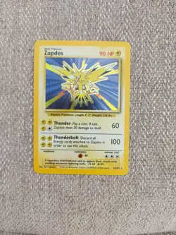 Pokemon TCG Zapdos Base Set Holo Rare Card 16/102 Excellent Condition - Image 1