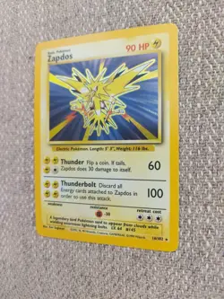 Pokemon TCG Zapdos Base Set Holo Rare Card 16/102 Excellent Condition - Image 3