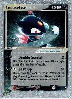 Sneasel ex Holo Ultra Rare Ruby and Sapphire #103/109 - Image 1