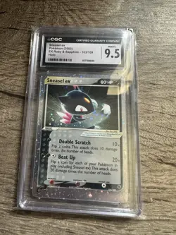 Sneasel EX Holo Ultra Rare Ruby and Sapphire 103/109 CGC 9.5 - Image 1
