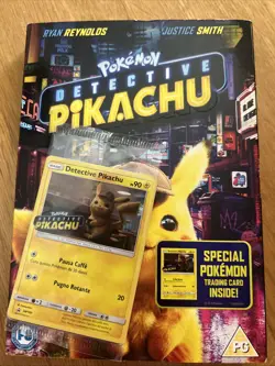 Pokemon TCG Detective Pikachu SM190 Stamped Promo Card English - Sealed + extras - Image 1