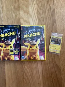 Pokemon TCG Detective Pikachu SM190 Stamped Promo Card English - Sealed + extras - Image 4