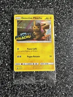 Detective Pikachu Promo SM190 Stamped and Sealed Pokemon TCG Card NM - Image 1