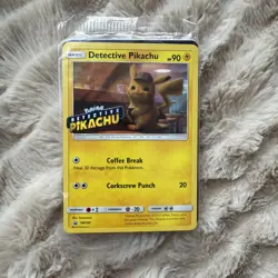 Detective Pikachu Holo SM190 Promo Sealed Pokemon Card Mint - Image 1