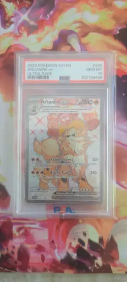2023 POKEMON SVI EN-SCARLET & VIOLET ULTRA RARE #224 ARCANINE EX PSA 10 - Image 1