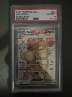 Pokemon 2023 Arcanine ex 224/198 Ultra Rare Scarlet & Violet PSA 10 - Image 1