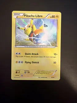 Pikachu Libre 30/30 Holo XY Trainer Kit Pokemon Card LP - Image 3