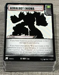 Transformers TCG Wave 2 Complete Battle Cards Set 81 Cards All 30 Rares - Image 1