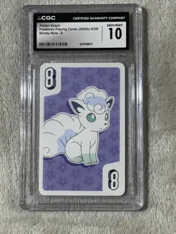 Pokemon TCG Alolan Vulpix Ninety-Nine 8 Playing Cards CGC 10 Gem Mint Korean - Image 1