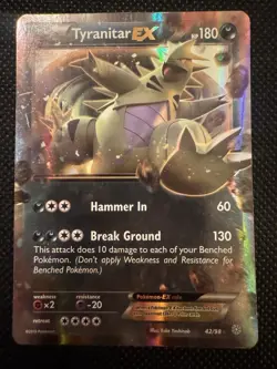 Pokemon TCG Tyranitar 3-Card Lot XY Breakpoint 2015 Holo/Foil EX Mega - Image 4