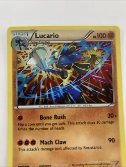 Pokemon TCG Lucario XY140 Holo Cosmo Rare Black Star Promo Card Near Mint/M - Image 2