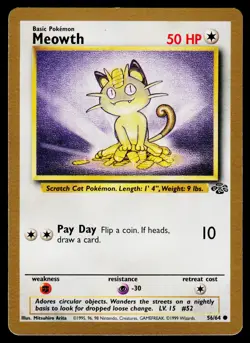 Miscellaneous Cards & Products Meowth - (Gold Bordered Promo) 56/64 LP - Image 1