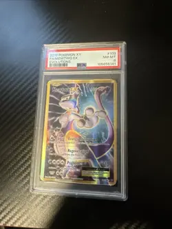 Pokemon XY Evolutions Mewtwo EX #103/108 2016 Full Art PSA 8 GRADED Card - Image 1
