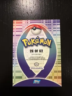 Pokemon Glossy Ampharos Sticker Card Topps Johto Series 1 Rare 26 Of 62 #181 - Image 2