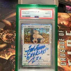 Snorlax Pokemon Card Classic PSA10 signed by Michael haigney - Image 1