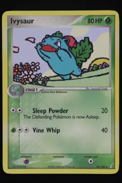 Ivysaur - 34 - Crystal Guardians - Pokemon Card - Near Mint - Image 1