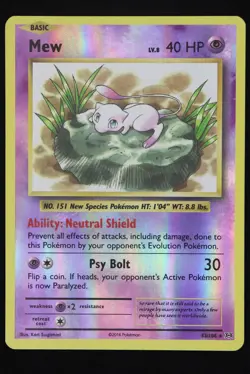 Mew [Reverse Holo] - 53 - Evolutions - Pokemon Card - Near Mint - Image 1