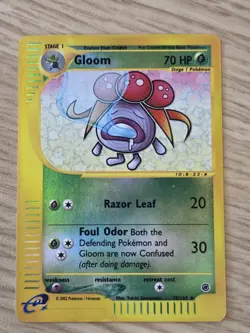 Gloom 78/165 Expedition 2002 Reverse Holo E-Reader Pokemon Card - Image 1