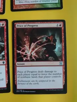 Lava SPike, Impact Tremors,Manamorphose,Price of Progress MTG 4 red Card. - Image 3