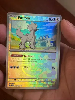 Pokemon TCG Furfrou Prismatic Evolutions Masterball Holo Card 88/131 - Image 1