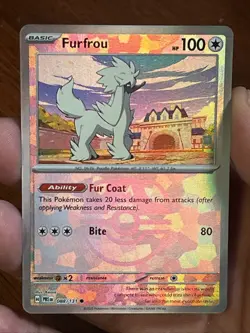 Pokemon TCG Furfrou Prismatic Evolutions Masterball Holo Card 88/131 - Image 2