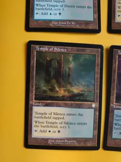 Temple x4 Silence,Malice,Enlightenment, Deciet Land MTG 4 Card. - Image 2