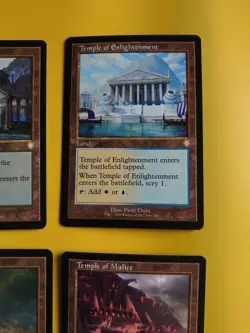 Temple x4 Silence,Malice,Enlightenment, Deciet Land MTG 4 Card. - Image 3