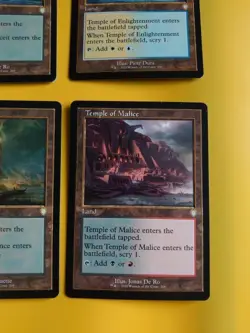 Temple x4 Silence,Malice,Enlightenment, Deciet Land MTG 4 Card. - Image 4