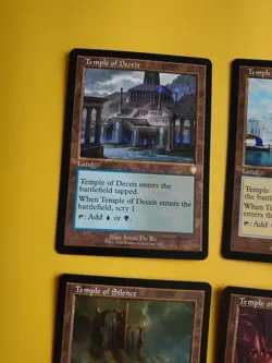 Temple x4 Silence,Malice,Enlightenment, Deciet Land MTG 4 Card. - Image 5