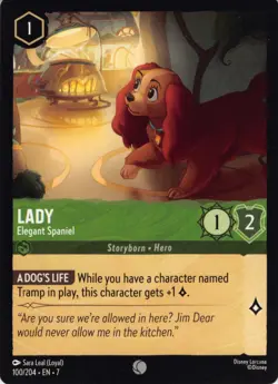 Lady Elegant Spaniel Disney Lorcana Archazia's Island EN7 Regular 100/204 - Image 1