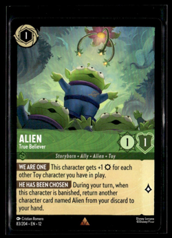 Disney Lorcana Wilds Unknown Alien True Believer Non Foil #83/204 - Image 1
