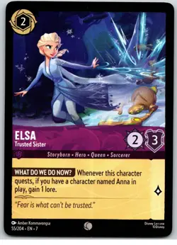 #55 Elsa - Trusted Sister Playset x4 2025 Disney Lorcana Archazia's Island 4x - Image 2