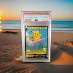 2021 POKEMON CELEBRATIONS SURFING PIKACHU V ULTRA RARE #008 PSA 10 - Image 1