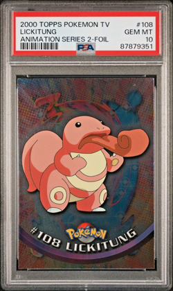 POP 12 PSA 10 2000 TOPPS Lickitung FOIL Series 2 Annimation Pokemon Card - Image 1
