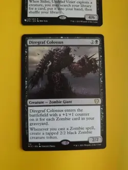 Sidisi, Undead Vizier & Diregraf Colossus. Zombe Rares MTG 2 Card. - Image 2