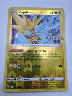 Pokemon Card zapdos 029/078 Pokemon GO Reverse Holo Ultra Rare - Image 1