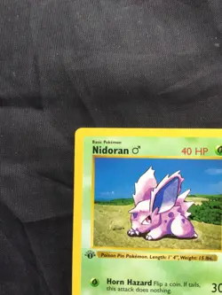 Pokemon Cards: Base Set 1st Edition Common: Nidoran M 55/102 - Image 2