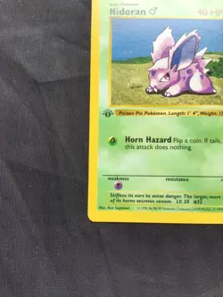 Pokemon Cards: Base Set 1st Edition Common: Nidoran M 55/102 - Image 5