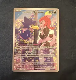 Pokemon Team Rocket's Murkrow 200/182 SV10 Destined Rivals IR Holo 80HP - Image 1