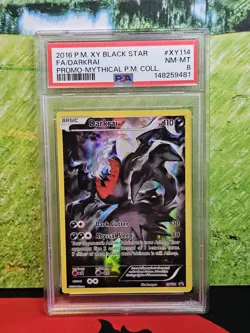 Darkrai XY114 Black Star Promo 2016 PSA 8 Mythical Pokemon Full Art Holo - Image 1