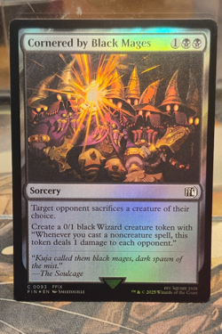 FOIL Cornered by Black Mages MTG Final Fantasy NM Common C 0093 FFIX Card FIN - Image 1
