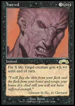MTG English Hatred Heavy Play Normal Exodus - Image 1